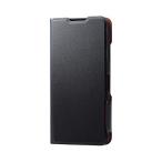 エレコム(ELECOM) PM-S233PLFUBK ブラック AQUOS wish3 ケース ソフトレザー 手帳型 マグネット 超軽量