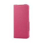 エレコム(ELECOM) PM-G241PLFUJPND ディープピンク Galaxy S24 SC-51E ソフトレザーケース 薄型 磁石付 フラワーズ