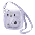 エレコム(ELECOM) IC-CCM12PU パープル チェキケース instax mini 12専用 カメラケース マグネット式フラップ ストラップ付