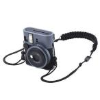 エレコム(ELECOM) IC-STSDKNBK ブラック カメラストラップ 首掛け / 肩掛け / たすき掛け チェキ instax 写ルンです コンデジ対応 ロープ編み