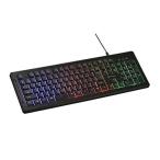 オーム電機(OHM) PC-SKREX301-K PCGEAR 有線USBゲーミングキーボード