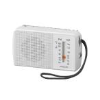 ショッピングラジオ コイズミ(KOIZUMI) SAD-7229/W ホワイト AM/FMコンパクトラジオ 充電式 USB Type C /乾電池式