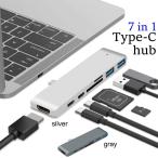 Type-C ハブ HDMI 変換 7in1 アダプター マルチハブ micro SD MacBook Pro Air 多機能 高機能 ポート 増設 ドッキングステーション 4K タイプC typeC