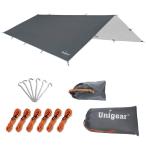 Unigear 防水タープ キャンプ タープ テント 軽量 日除け 高耐水加工 紫外線カット 遮熱 サンシェルター ポータブル 天幕 シェード アウト