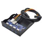 Cablecc USB 3.0 ハブ 4ポート フロントパネルからマザーボード 20ピンコネクタケーブル 3.5インチフロッピーベイ用