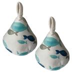  треугольник прихватка 2 шт. комплект кухня рукавица печь рукавица модный симпатичный Северная Европа способ жаростойкий рукавица кастрюля кастрюля крышка левый правый двоякое применение место хранения удобный ( рыба рисунок )