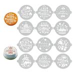 Rolin Roly день рождения кекс шаблон 203 x 240 mm кекс для 24 вид stencil кекс украшение капкейк party 