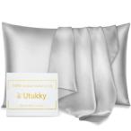 Utukky 枕カバー シルク枕カバー 35×50cm シルク100％枕カバー 6Aランク 封筒式 両面用 シルクタイプ 封筒式 ピローケース 美髪・