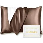 Utukky 枕カバー シルク枕カバー 【TVで紹介】43×63cm 片面枕カバーシルク シルク100％枕カバー 6Aランク 封筒式 テンセル シルク