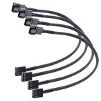 KILIGEN 4 шт 4 булавка PWM вентилятор удлинение электрический кабель коннектор кейс мужской - женский компьютер для 4 булавка а также 3 булавка PWM