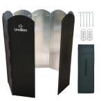 Umillion ウインドスクリーン リフレクター 焚き火 風防 キャンプ 風除け 70cm 大型風防板 反射板 8枚連結 亜鉛メッキ鋼板 防風 風よ