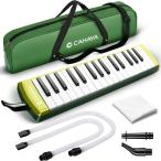 CAHAYA Melodica 鍵盤ハーモニカ 32鍵 【FDA認証取得】 最新2Way仕様 立奏卓奏 手提げ 肩掛け メロディー ピアノ 32鍵 多