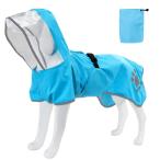 MAMORE 犬用レインコート かっぱ ポンチョ 防水 撥水 通気 軽量 ドッグ ジャケット ペット雨具 小型犬 中型犬 大型犬 脱着簡単 反射 調整