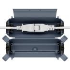 Flemoon 吊り下げ可能なコンセントカバー 屋外 防水 延長コード 電源ボックス 耐候性 雨よけ ストリングライトを保護 灰