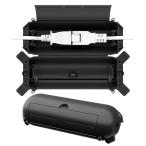 Flemoon [2個セット]吊り下げ可能なコンセントカバー 屋外 防水 延長コード 電源ボックス 耐候性 雨よけ ストリングライトを保護 黒