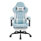 NIONIK ゲーミングチェア オットマン付き 幅広座面 オフェスチェア 連動ひじ掛け ハイバック gaming chair ゲーム用 チェア 多機能