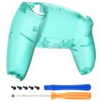 eXtremeRate ps5 контроллер соответствует для прозрачный материалы. custom задний housing низ ракушка, для замены задний ракушка покрытие [ прозрачный изумруд зеленый 