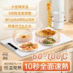 ホットプレート 電気保温トレイ 食品保温プレート 3段階温度調節 10秒急速加熱 折り畳み式 60℃/80℃/100℃ 多機能食品断熱ボード加熱 収納袋付き パーティー用