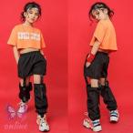 ショッピングダンス 衣装 ヒップホップ キッズ ダンス衣装 セットアップ ヒップホップ HIPHOP Ｔシャツ 子供服 ズボン トップス パンツ へそ出し 半袖 子供服 女の子 ジャズダンス 練習着