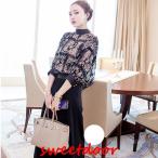 ショッピングパーティ パーティードレスパンツドレス結婚式大きいサイズワイドセットアップコーデおしゃれスーツフォーマルドレス二次会体型カバーブラウス