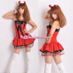 ハロウィン デビル 悪魔 コスチューム コスプレ衣装 BLACKライン CUTE(akk)