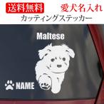 マルチーズ ステッカー カッティングステッカー 車 名入り