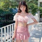  бикини купальный костюм женский body type покрытие симпатичный короткий рукав высокий талия юбка раздельный накладка имеется 2 позиций комплект Корея мода купальный костюм resort пляж бассейн 