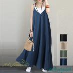 ロングワンピース キャミワンピース フレアワンピース Aラインワンピ キャミソールワンピ 夏 レディース 軽い 薄手 部屋着 M~5XL 大きいサイズあり