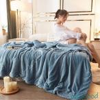 ブランケット2枚合わせ毛布シングル...