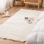 キルティングラグ こたつ敷き布団 長方形 チェアマット ラグ 1畳 2畳 ホットカーペットカバー 床暖房対応 滑り止め 無地 北欧 おしゃれ キルトラグ 掃除易い