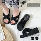 ビーチサンダル　レディース 厚底 サンダル ビーサン 厚底 ウェッジソール レディース　サンダル ビーチサンダル 黒 22.5cm?25.0cm  おすすめ