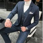 2019新作 ビジネススーツ メンズ 3ピーススーツ スーツセット 紳士用 スリーピーススーツ ビジネス ベスト付き テーラードジャケット メンズ