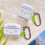 airpods pro ケース 韓国 airpods 第3世代 ケース airpods pro 第2世代 ケース airpods ケース TPU PC リーフ 二葉 葉っぱ デザイン シンプル 透明 レディース