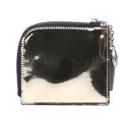 OMNIA Homme nia металлик раунд застежка-молния Mini кошелек натуральная кожа носорог f женский покрытый ... ячейка для монет имеется onlyou on Lee You 