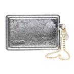 サマンサタバサ &chouette &シュエット シンプル メタリック シルバー パスケース カード入れ 定期入れ レディース サマンサ