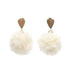 Yahoo! Yahoo!ショッピング(ヤフー ショッピング)ピアス レディース アクセサリー 韓国 シンプル メタルハートフラワーモチーフ ホワイト