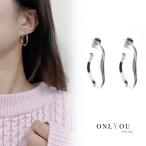 Yahoo! Yahoo!ショッピング(ヤフー ショッピング)ピアス レディース アクセサリー 韓国 シンプル クラフト調Cカール シルバー