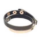レザーゴールドバックルブレスレット カーキ レディースアクセサリー onlyou オンリーユー