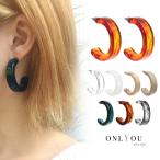 Yahoo! Yahoo!ショッピング(ヤフー ショッピング)ピアス レディース アクセサリー 韓国 シンプル アクリルビッグモチーフC シルバー アクリル 大きめ 揺れる