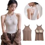 カップ付きインナー ブラトップ タンクトップ キャミソール レディース セクシー 見せインナー ストレッチ カップ付き ノンワイヤー 透け防止 トレーニング