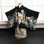 E23-0220S/ перо тканый hakama комплект / в аренду / мужчина /... ангел /../03-617IM/ "Семь, пять, три" /3 лет / бренд / мужчина .AS/ ансамбль / чёрный / классика рисунок /. перо рисунок / ястреб / кимоно в аренду /