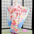 A21-0855S/ 4 tsu. комплект / в аренду / девочка /SEIKO MATSUDA/07-180MR/ "Семь, пять, три" /7 лет / бренд /7 лет кимоно / пояс оби мусуби /. ... комплект / zori / сумка / голубой / кимоно в аренду /