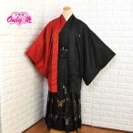 [ мужской hakama комплект в аренду ]/modern classic/50-582NB/170-856IM/5 номер / день совершеннолетия / церемония окончания / бренд / кимоно / перо тканый / hakama / одноцветный / красный чёрный /. есть / чёрный /... освобождение /170cm