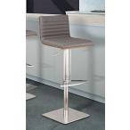 Armen Living LCCASWBAGRB201 Cafe Adjustable Barstool in Grey Faux Leather a