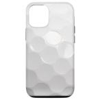 iPhone 12/12 Pro ゴルフ スマホケース おもしろ ゴルフボール パターン スマホカバー 面白い ネタ メンズ ホワイト 白