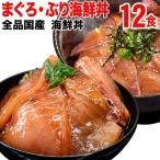 国産 まぐろ漬け ぶり漬け 海鮮丼 12食セット！簡単便利 送料無料ギフト