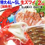 ギフト (カニ かに 蟹) カニ 生 ズワイガニ 加熱用4L~5L 約2kg(約5~6肩前後) 鍋セット 送料無料] ポイント利用