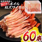 ショッピングカニ カニ足 60本 訳あり ボイル 紅ズワイ 送料無料 日時指定不可