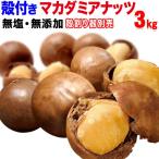 ナッツ マカダミアナッツ 殻付き 3ｋg(1kg×3袋) 送料無料 ロースト 製菓材料 マカデミアナッツ ナッツ