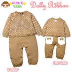  женщина . baby детский комбинезон Dolly Ribbon/ оборка * лента есть мохнатый карман точка рисунок контактный . материалы длинный рукав комбинезон 70cm 80cm
